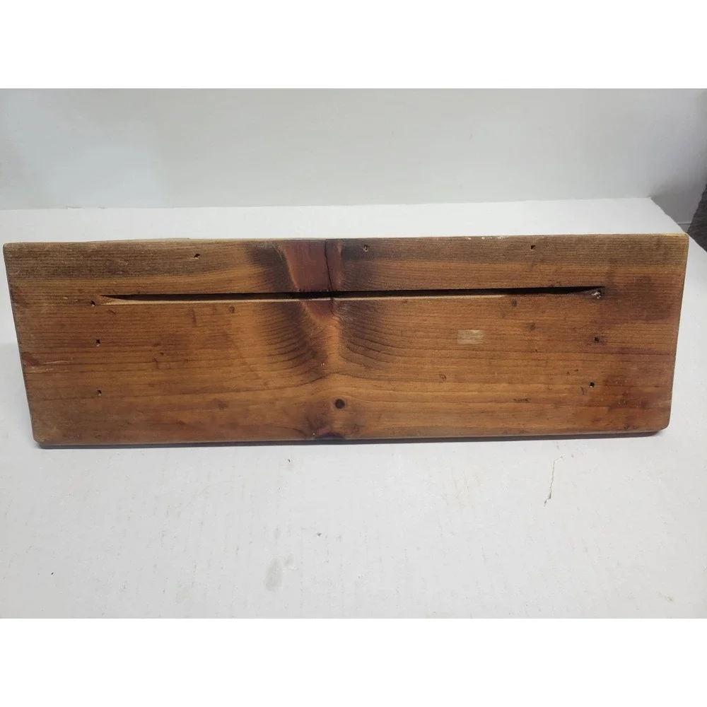 Vintage Rustic Pine Wood Heart Cutout Wall Shelf Farmhouse Country Decor 18in